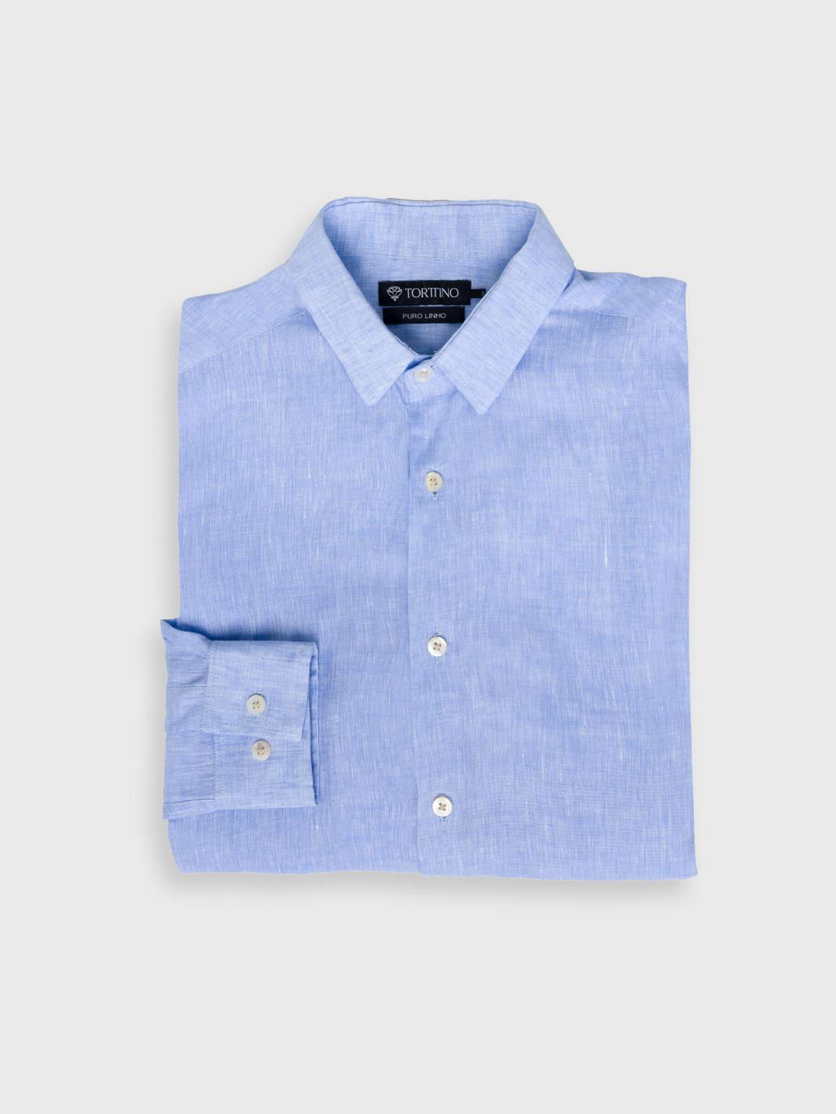 Camisa Puro Linho Azul