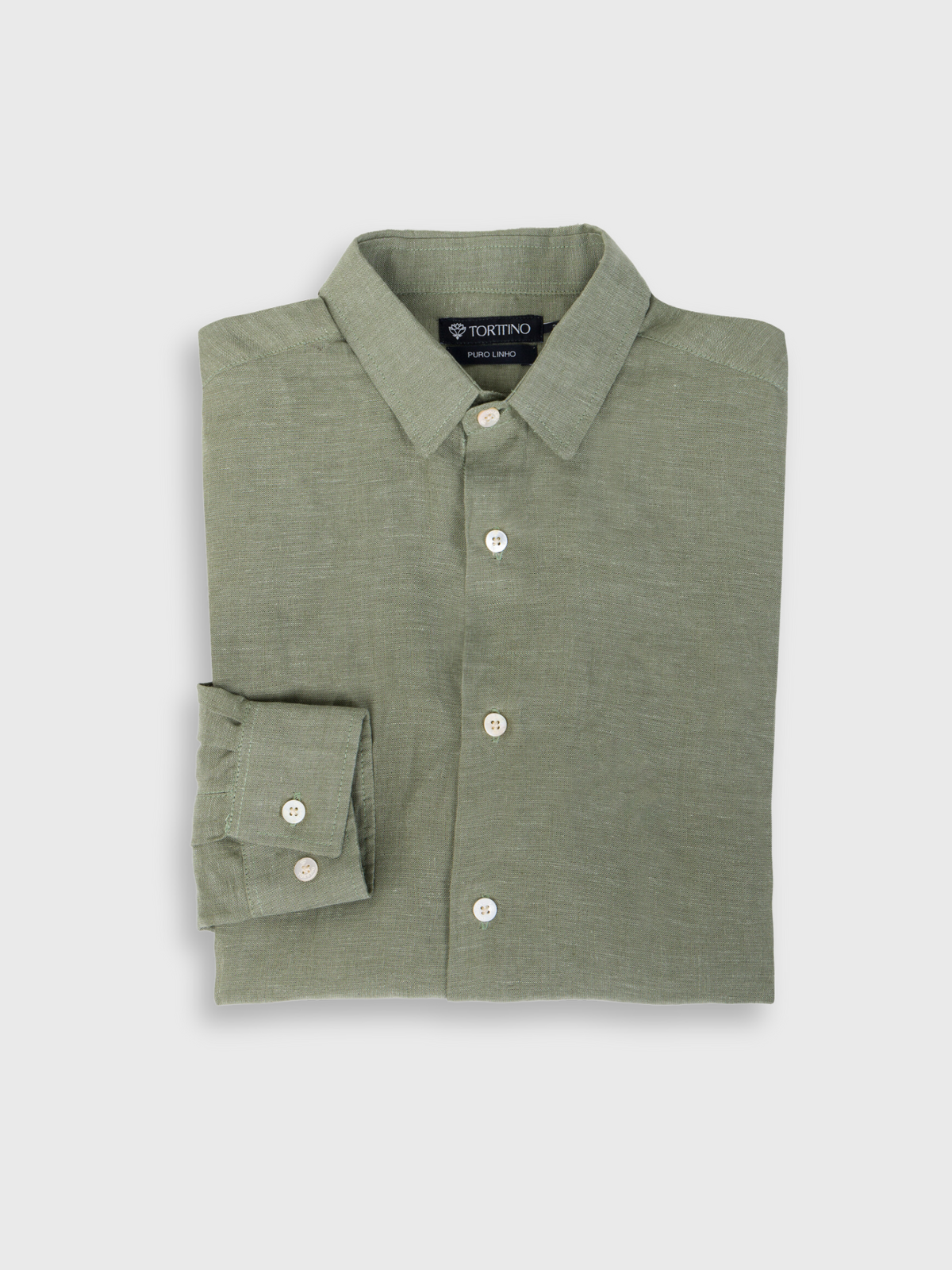 Camisa Puro Linho Verde Cacto